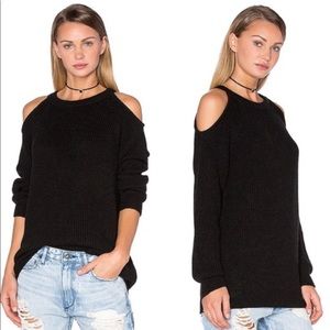 IRO
Lineisy Cold-Shoulder Rib-Knit Sweater